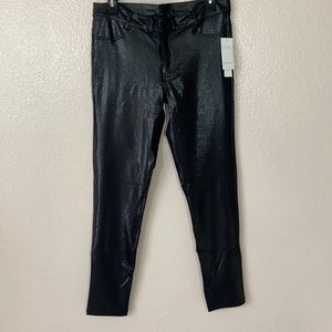 VICINITY BLACK WET LOOK PANTS